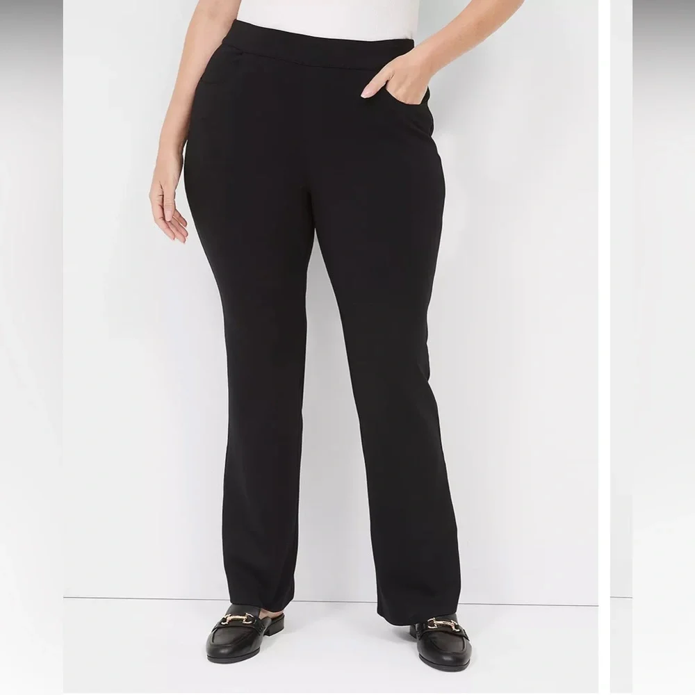 NWT Lane Bryant women’s plus size 28S Pull-On Ponte Boot Pant in black